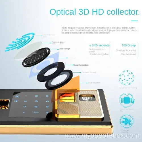 Luxury Fireproof Home Safe with Fingerprint Access